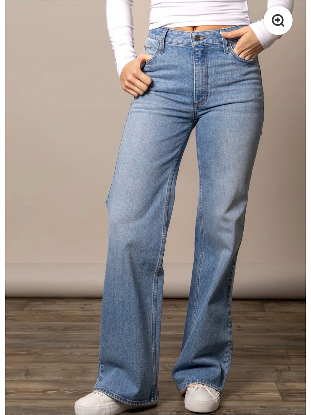 Kimes Ranch Light Blue Wide-Leg Jeans - Picture 2 of 2